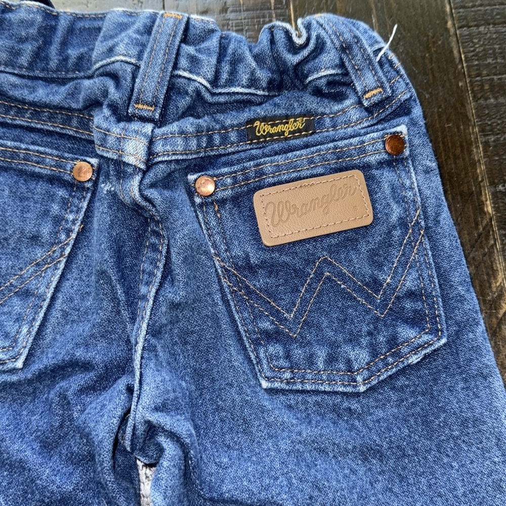 Wrangler 1 T Blue western Denim Kids Jeans like new Timberland cap